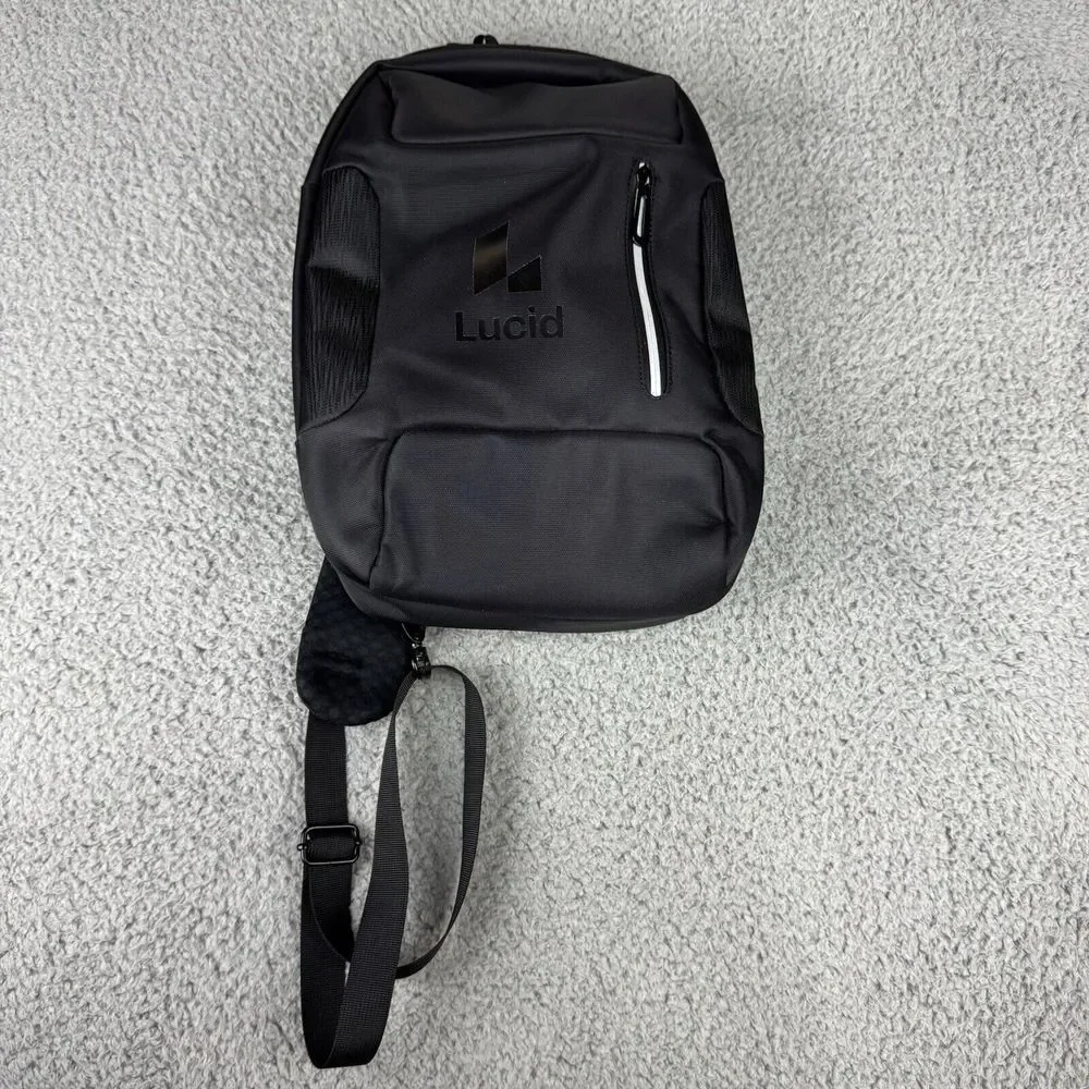 Lucid‎ Motors Black Backpack 1 Strap Tech With USB Ports Acehigh